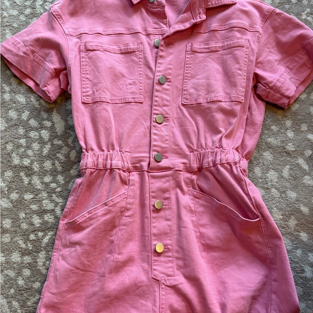 Day and moon pink romper